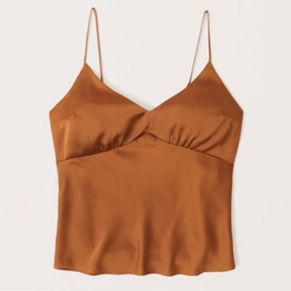 Abercrombie & Fitch Rust Brown Satin Cami Top
